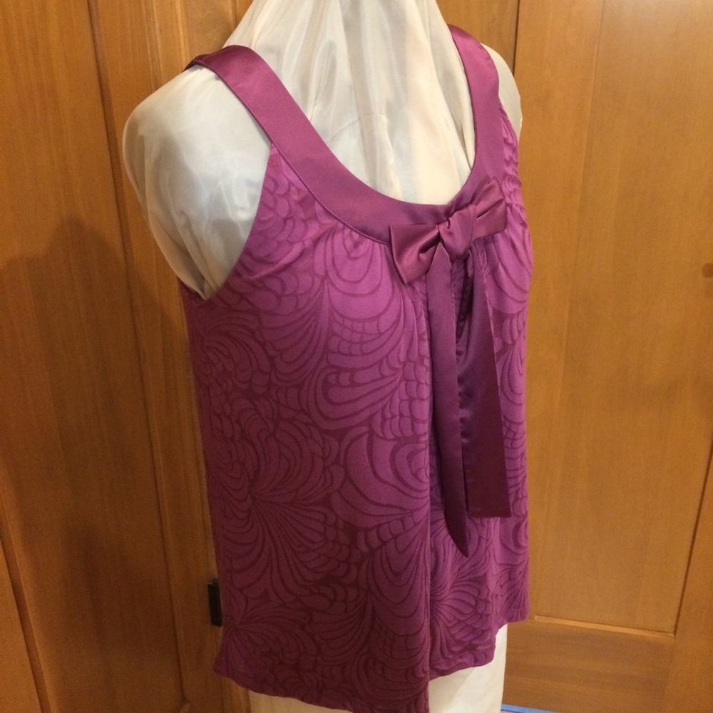 Elle Rose Knit Top w Satin Accents L